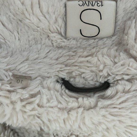 S13/NYC Girls' Sherpa Lined Anorak Jacket Hooded Jacket Green Size 10 - Picture 3 of 7